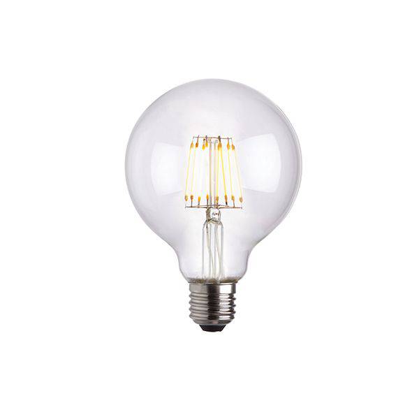 Endon E27 LED Filament 95mm Globe 6w 2700k 600lm Dimmable - Comet Lighting