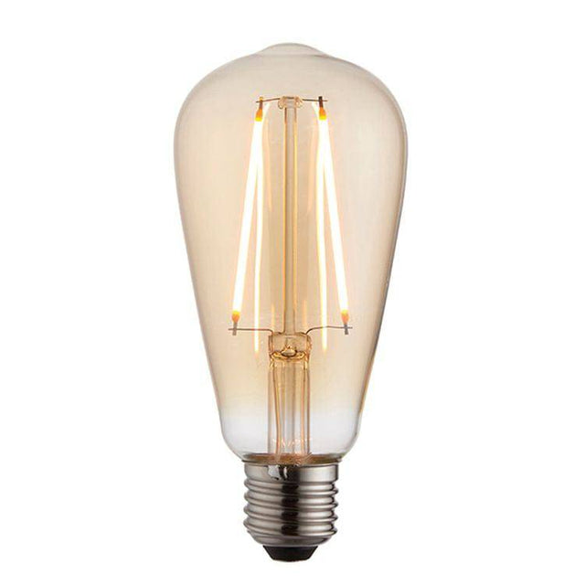 Endon E27 LED Filament Pear Shaped Amber 2w 2000k 190lm - Comet Lighting