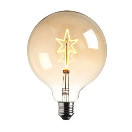 Endon E27 LED Filament Star Globe Amber 2w 2000k 130lm - Comet Lighting