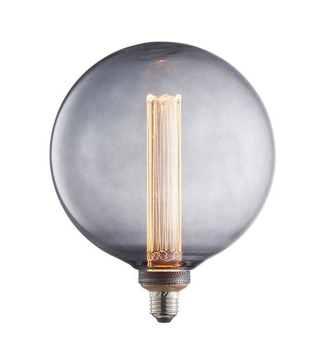 Endon E27 LED XL 200mm Globe Smoked 2.8w 2000k 120lm - Comet Lighting