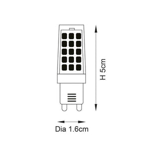 Endon G9 LED SMD 4.8w 3000k 470lm Dimmable - Comet Lighting