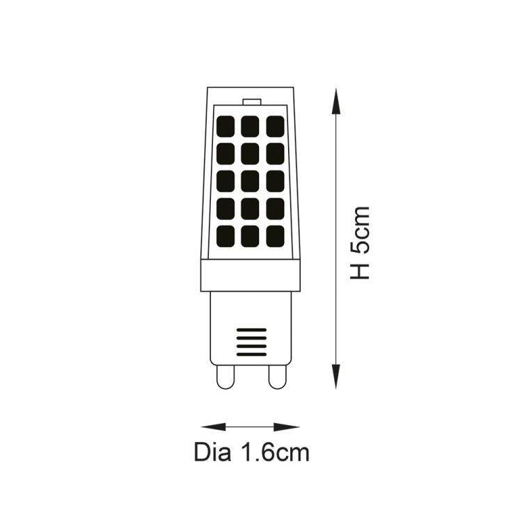 Endon G9 LED SMD 4.8w 4000k 470lm Dimmable - Comet Lighting