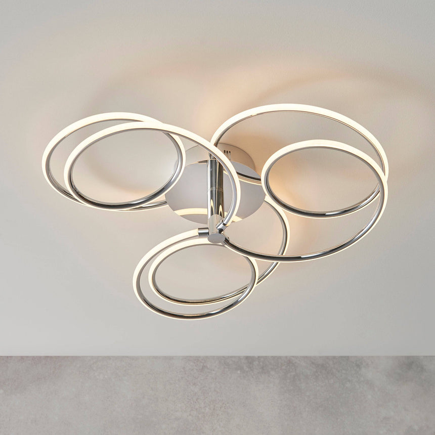 Eterne 3-Light Semi-Flush Ceiling Light - Comet Lighting