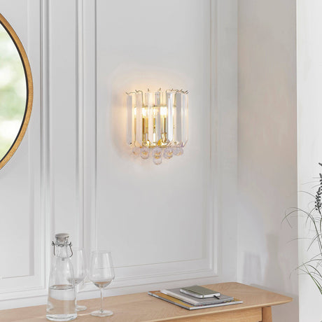 Fargo 2-Light Wall Light Brass Effect - Comet Lighting