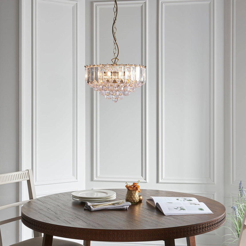 Fargo 3-Light Pendant Ceiling Light Brass - Comet Lighting