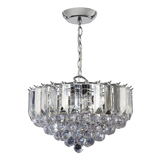 Fargo 3-Light Pendant Ceiling Light Chrome - Comet Lighting