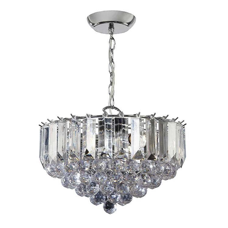 Fargo 3-Light Pendant Ceiling Light Chrome - Comet Lighting