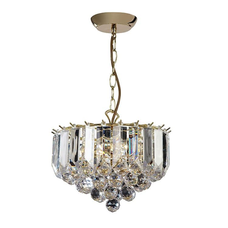 Fargo 3-Light Small Pendant Ceiling Light Brass - Comet Lighting