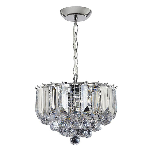 Fargo 3-Light Small Pendant Ceiling Light Chrome - Comet Lighting