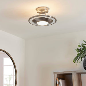Firenz Semi Flush Ceiling Light Satin Chrome - Comet Lighting