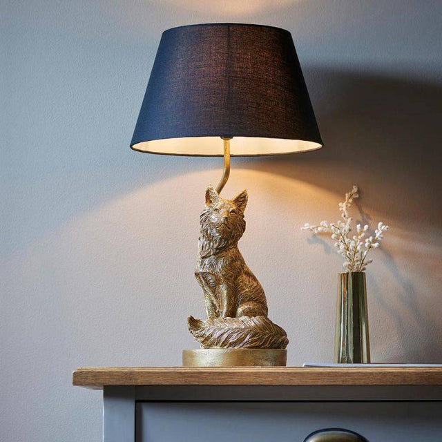 Fox Table Lamp Vintage Gold - Comet Lighting