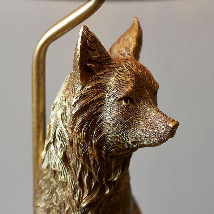 Fox Table Lamp Vintage Gold - Comet Lighting