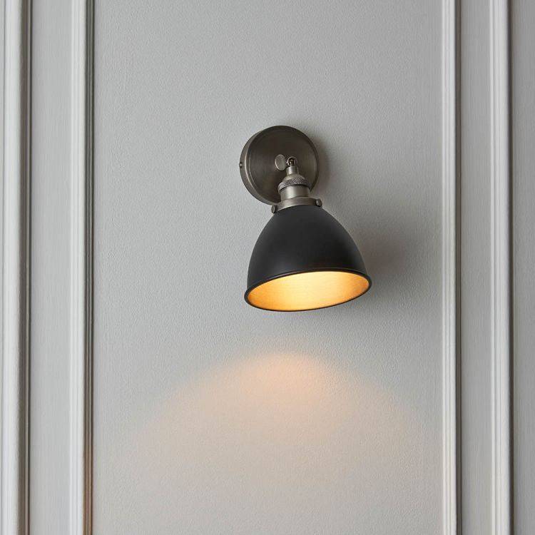 Franklin Aged Pewter Task Wall Light - Comet Lighting