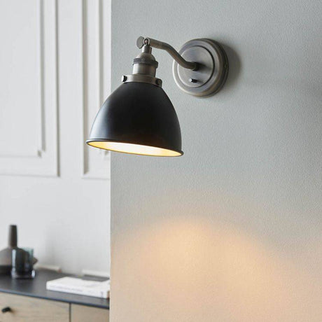 Franklin Aged Pewter Wall Light - Comet Lighting