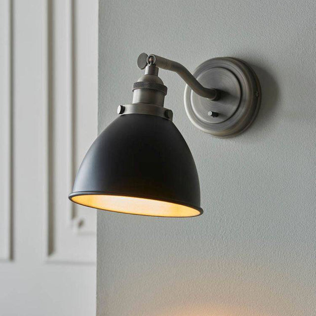 Franklin Aged Pewter Wall Light - Comet Lighting