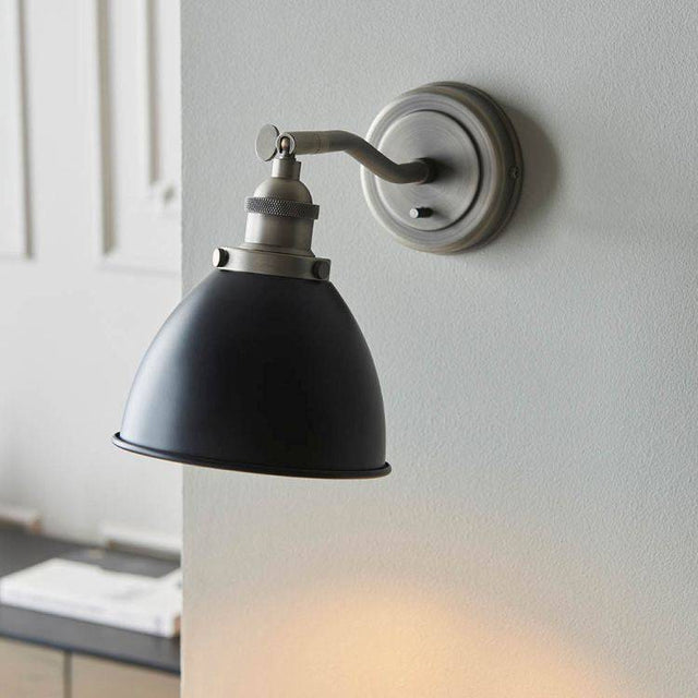 Franklin Aged Pewter Wall Light - Comet Lighting