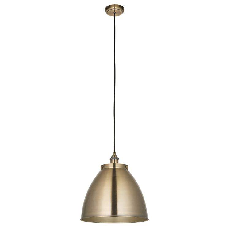 Franklin Large Pendant Ceiling Light Antique Brass - Comet Lighting