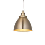 Franklin Small Pendant Ceiling Light Antique Brass - Comet Lighting