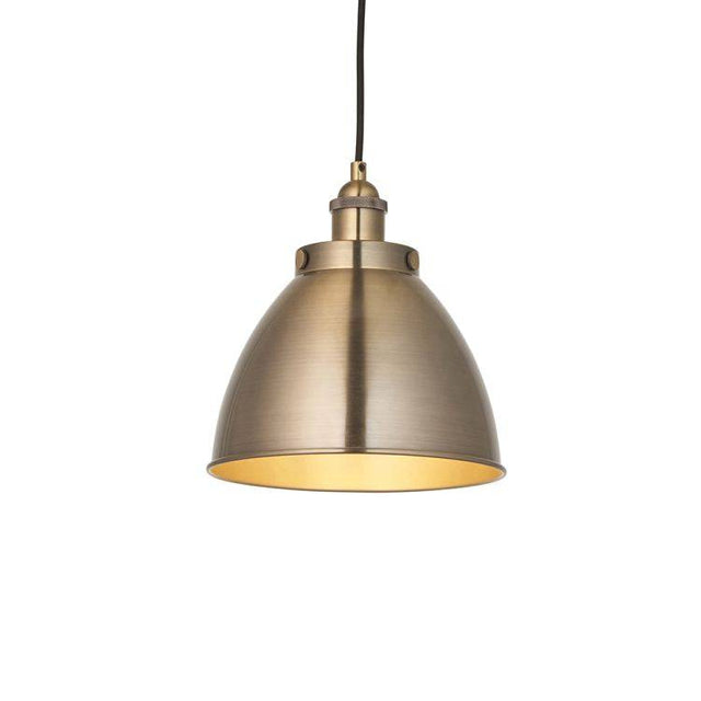 Franklin Small Pendant Ceiling Light Antique Brass - Comet Lighting