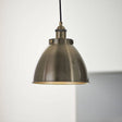 Franklin Small Pendant Ceiling Light Antique Brass - Comet Lighting