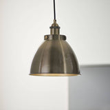 Franklin Small Pendant Ceiling Light Antique Brass - Comet Lighting