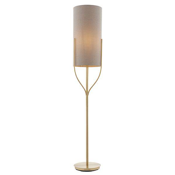 Fraser Floor Lamp Satin Brass - Comet Lighting