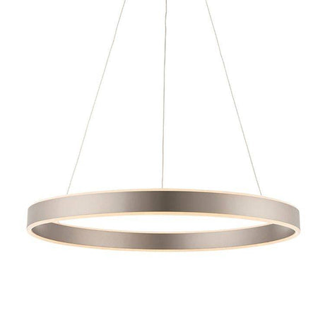 Gen Ring Pendant Ceiling Light Satin Nickel - Comet Lighting