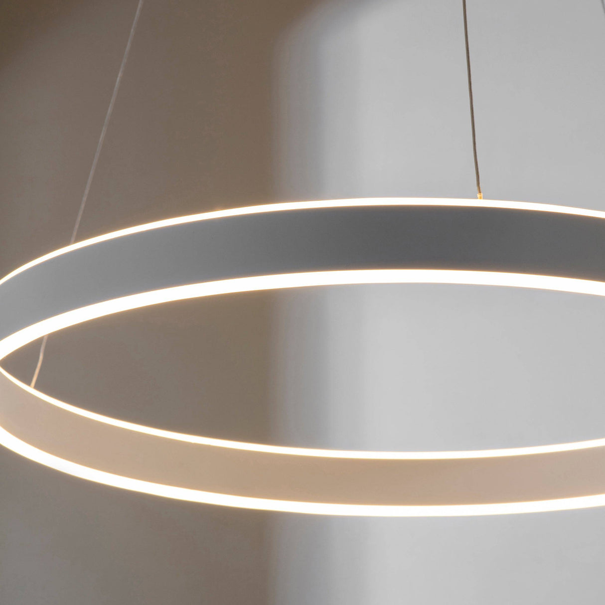 Gen Ring Pendant Ceiling Light Satin Nickel - Comet Lighting