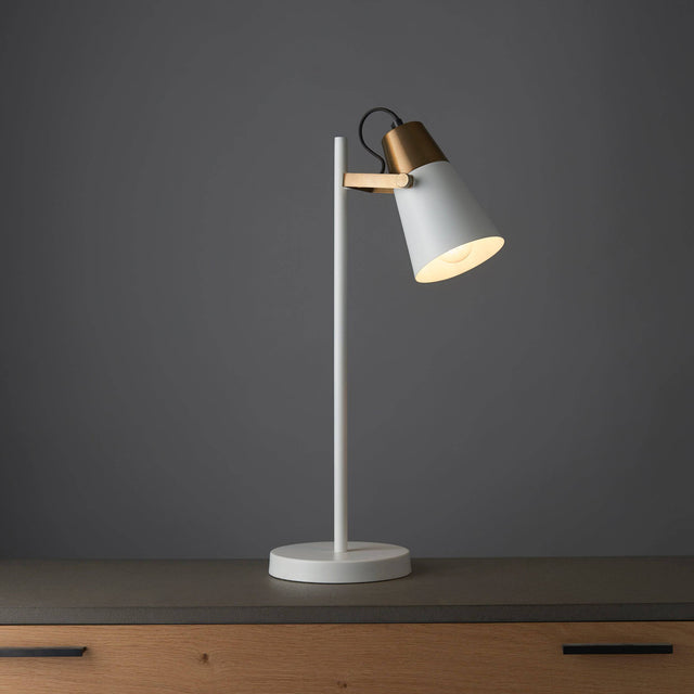 Gerik Task Table Lamp White - Comet Lighting