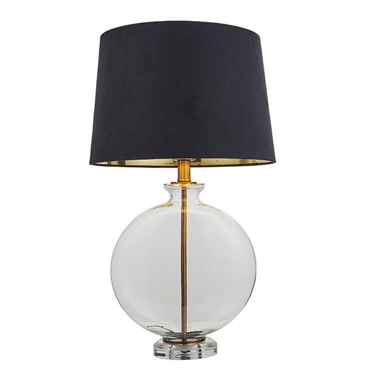 Gideon Table Lamp with Black Shade - Comet Lighting