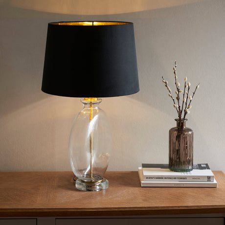 Gideon Table Lamp with Black Shade - Comet Lighting