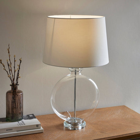 Gideon Table Lamp with White Shade - Comet Lighting