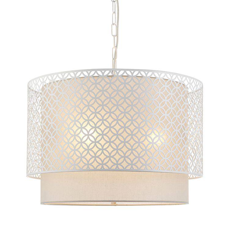 Gilli 3-Light Pendant Ceiling Light Chalk White - Comet Lighting