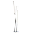 Glacier 3-Light Floor Lamp Chrome - Comet Lighting