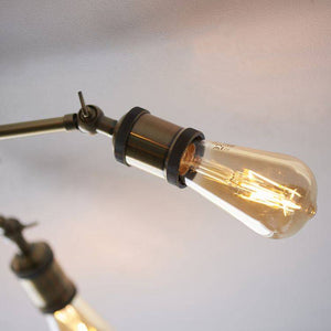 Hal 5Lt Semi-Flush Ceiling Light Antique Brass - Comet Lighting