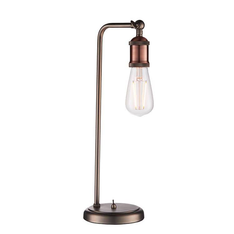 Hal Table Lamp Aged Pewter/Copper A - Comet Lighting