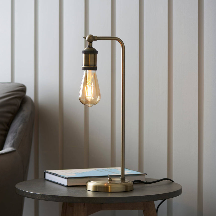 Hal Table Lamp Antique Brass - Comet Lighting