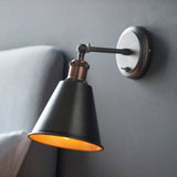 Hal Wall Light Aged Pewter Shade - Comet Lighting