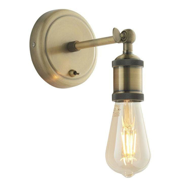 Hal Wall Light Antique Brass - Comet Lighting