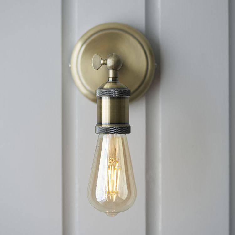 Hal Wall Light Antique Brass - Comet Lighting