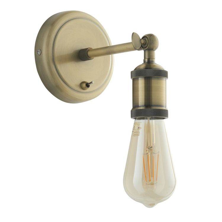 Hal Wall Light Antique Brass - Comet Lighting