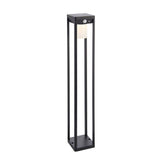 Hallam Solar Bollard Light Black w/ PIR - Comet Lighting