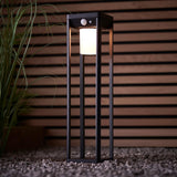 Hallam Solar Post Light Black w/ PIR - Comet Lighting