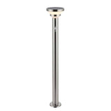 Halton Solar Bollard Light Brushed Stainless w/ PIR - Comet Lighting