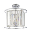 Hamilton 3Lt Semi-Flush Ceiling Light Chrome Plated - Comet Lighting