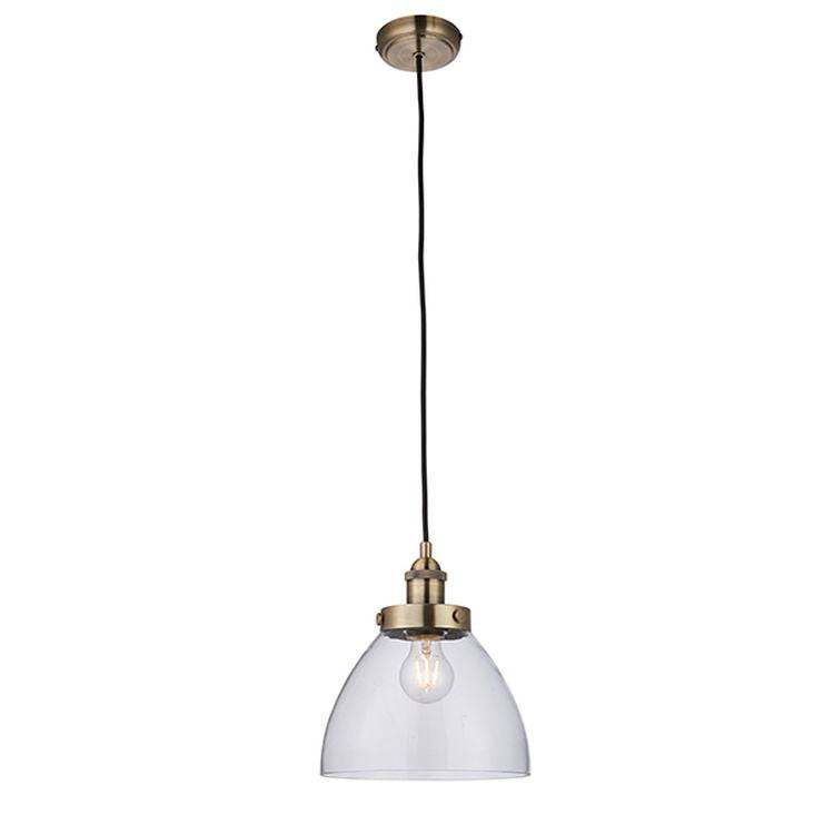 Hansen 1-Light Pendant Ceiling Light Antique Brass - Comet Lighting