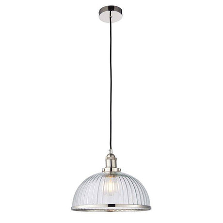 Hansen 1-Light Pendant Ceiling Light Nickel - Comet Lighting