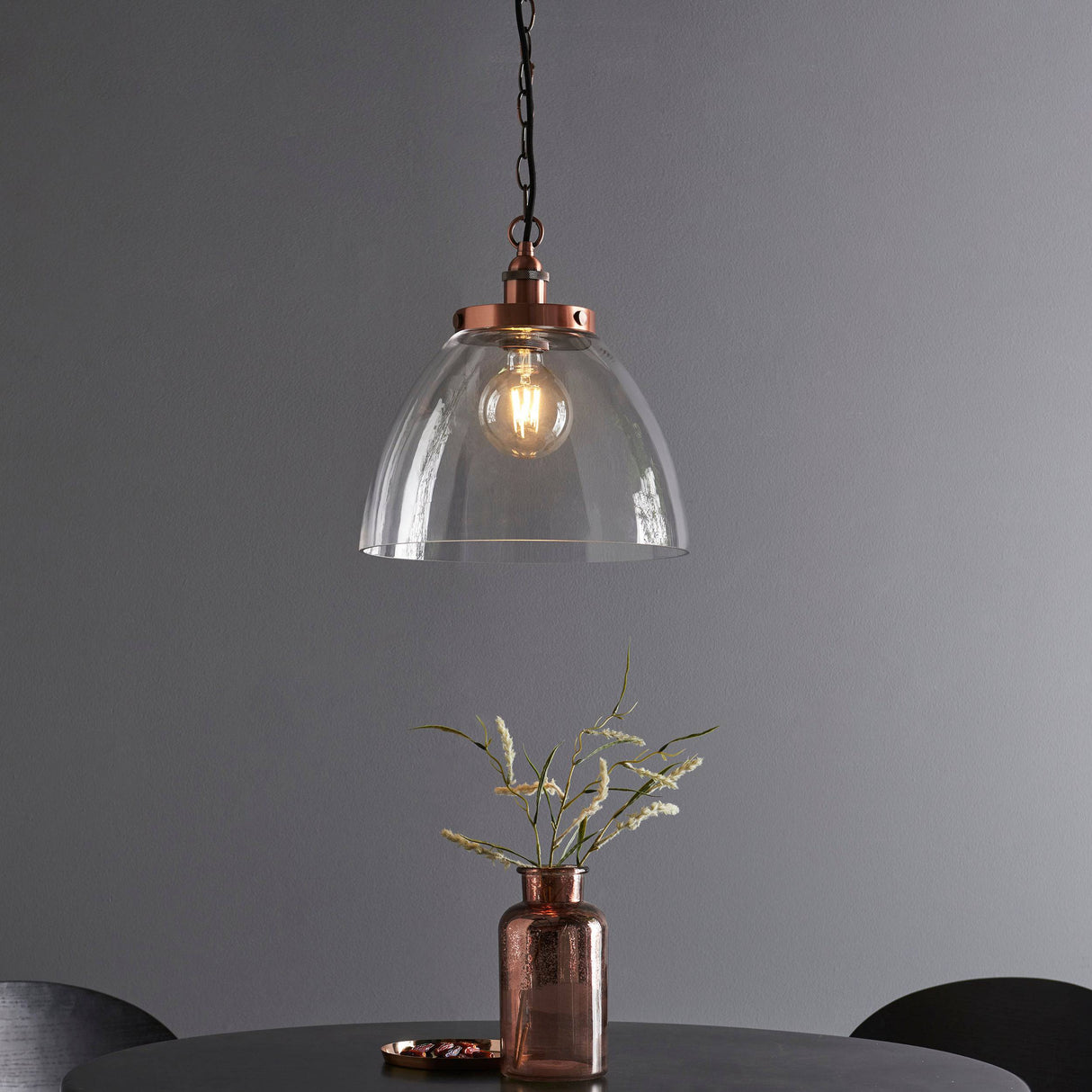 Hansen Grand Pendant Ceiling Aged Copper - Comet Lighting