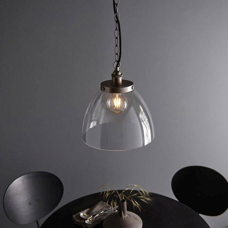 Hansen Grand Pendant Ceiling Brushed Silver - Comet Lighting