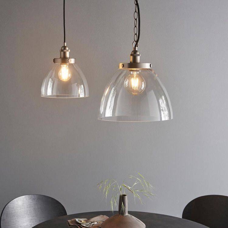 Hansen Grand Pendant Ceiling Brushed Silver - Comet Lighting